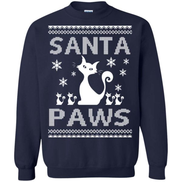 Santa Paws Cat Christmas sweater Apparel