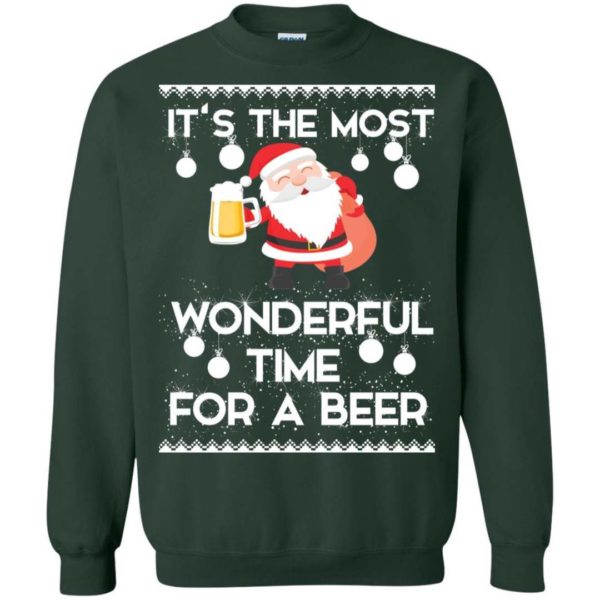 Santa It’s the most wonderful time for a Beer sweater Apparel