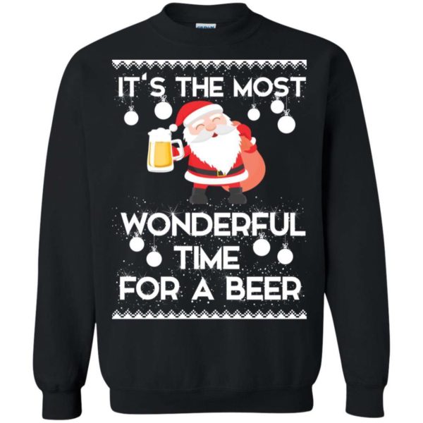 Santa It’s the most wonderful time for a Beer sweater Apparel
