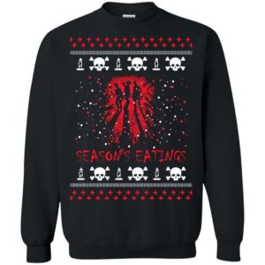 Seasons Eatings Zombie Ugly Christmas Sweater Apparel