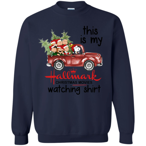 Snoopy This Is My Hallmark Christmas Movies Watching Sweatshirt Apparel