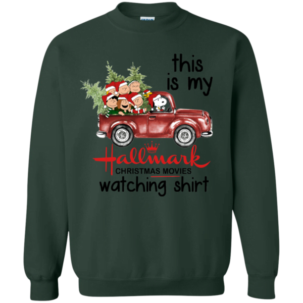 Snoopy This Is My Hallmark Christmas Movies Watching Sweatshirt Apparel