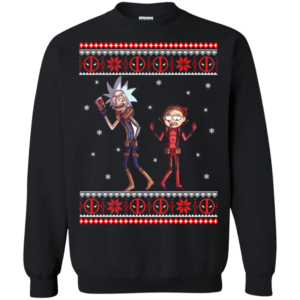 Rick and Morty X Cable And Deadpool Christmas Sweater Apparel