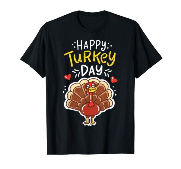 Thanksgiving Tshirt Happy Turkey Day Tee Apparel