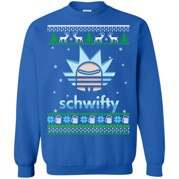 Schwifty A Rick and Morty Adidas Christmas Sweater Apparel