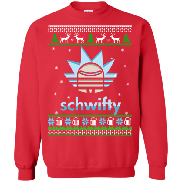 Schwifty A Rick and Morty Adidas Christmas Sweater Apparel
