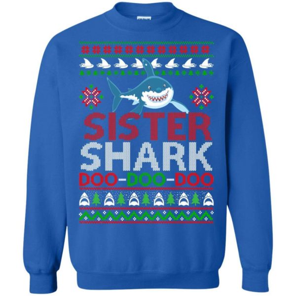 Sister shark Doo Doo Doo Christmas sweater Apparel