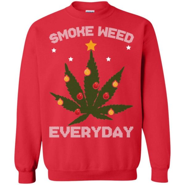 Smoke Weed Everyday Christmas Sweatshirt Apparel