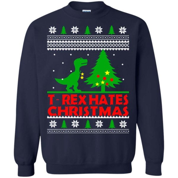 T Rex Hates Christmas sweater Uncategorized