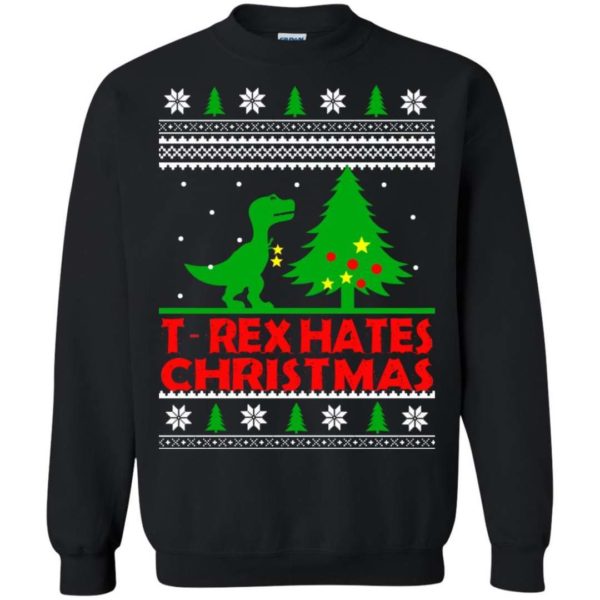 T Rex Hates Christmas sweater Apparel