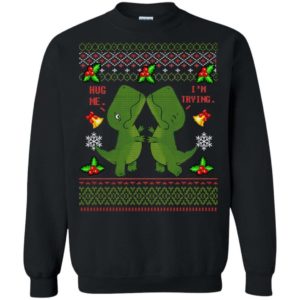 T Rex Hug MeUgly Christmas Sweater Apparel