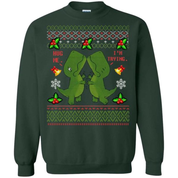 T Rex Hug MeUgly Christmas Sweater Apparel