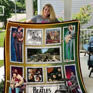 the beatles moments for beatles fan quilt blanket Apparel