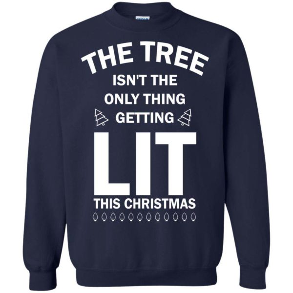 The tree isn’t the only thing getting lit this Christmas sweater Apparel