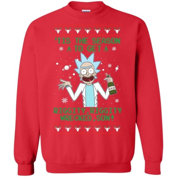 Tis Season To Get Riggity – Rick and Morty Christmas Sweaters Apparel