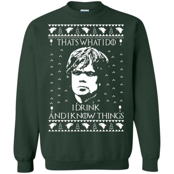Tiny Lannister I Drink and I Know Things Christmas Sweater Apparel