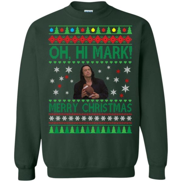 Tommy Wiseau Oh Hi Mark Merry Christmas sweater Apparel