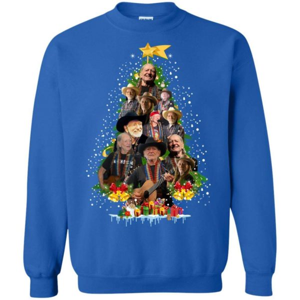 Willie Nelson Christmas tree sweater Apparel