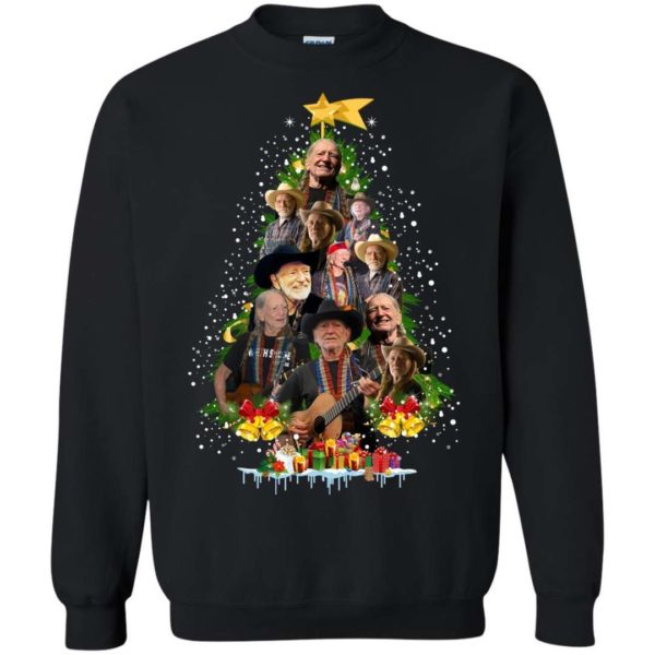 Willie Nelson Christmas tree sweater Uncategorized