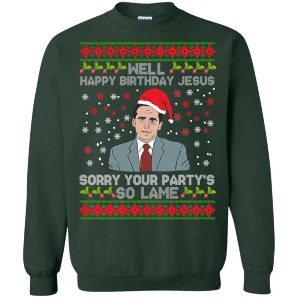 Well happy birthday Jesus sorry your party’s Christmas sweater Uncategorized