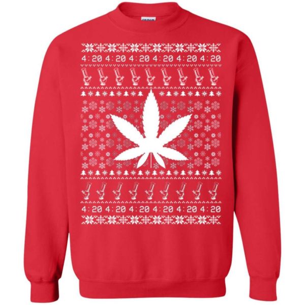Weed Marijuana Ugly Christmas Sweater Apparel