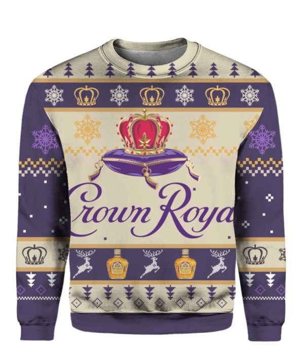 Crown Royal 3D Printed Christmas Sweatshirt Apparel
