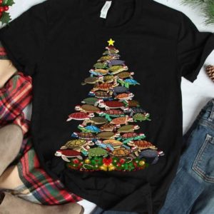 turtles christmas tree animal lover t shirt Apparel