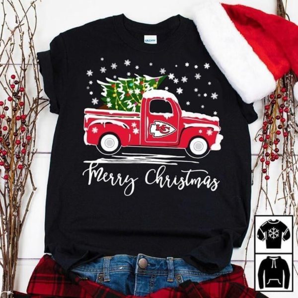 merry christmas kansas city chiefs truck t shirt Apparel