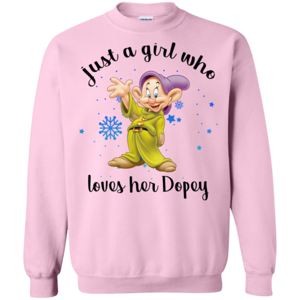 Disney Just A Girl Who Loves Her Dopey Dwarfs Christmas Sweatshirt Apparel