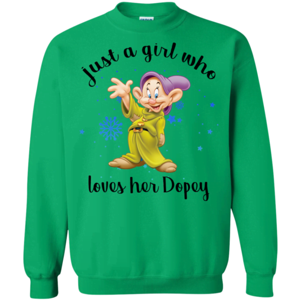 Disney Just A Girl Who Loves Her Dopey Dwarfs Christmas Sweatshirt Apparel