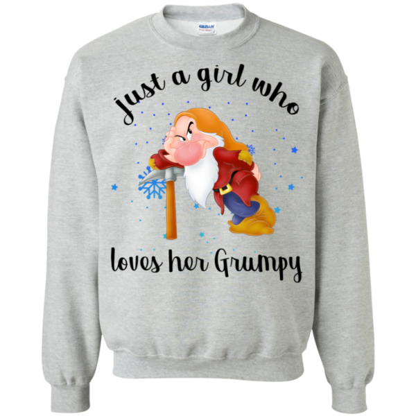Disney Just A Girl Who Loves Her Grumpy Dwarfs Christmas Sweatshirt Apparel