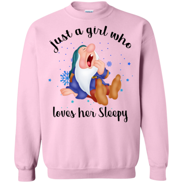 Disney Just A Girl Who Loves Her Sleepy Dwarfs Christmas Sweatshirt Apparel