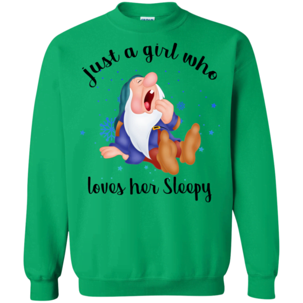 Disney Just A Girl Who Loves Her Sleepy Dwarfs Christmas Sweatshirt Apparel