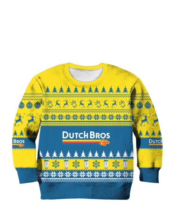 Dutch Bros Coffee 3D Printed Christmas Sweatshirt Apparel