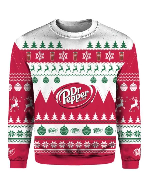 Dr Pepper 3D Printed Christmas Sweatshirt Apparel