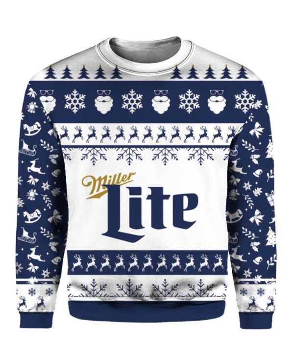 Miller Lite 3D Printing Christmas Sweatshirt Apparel