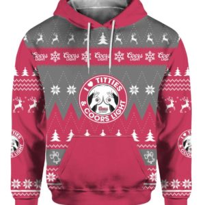 Titties Coors Light 3D Printed Christmas Sweatshirt Apparel