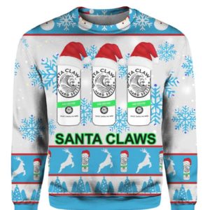 Santa Claws White Claw 3D Ugly Christmas Sweater Apparel