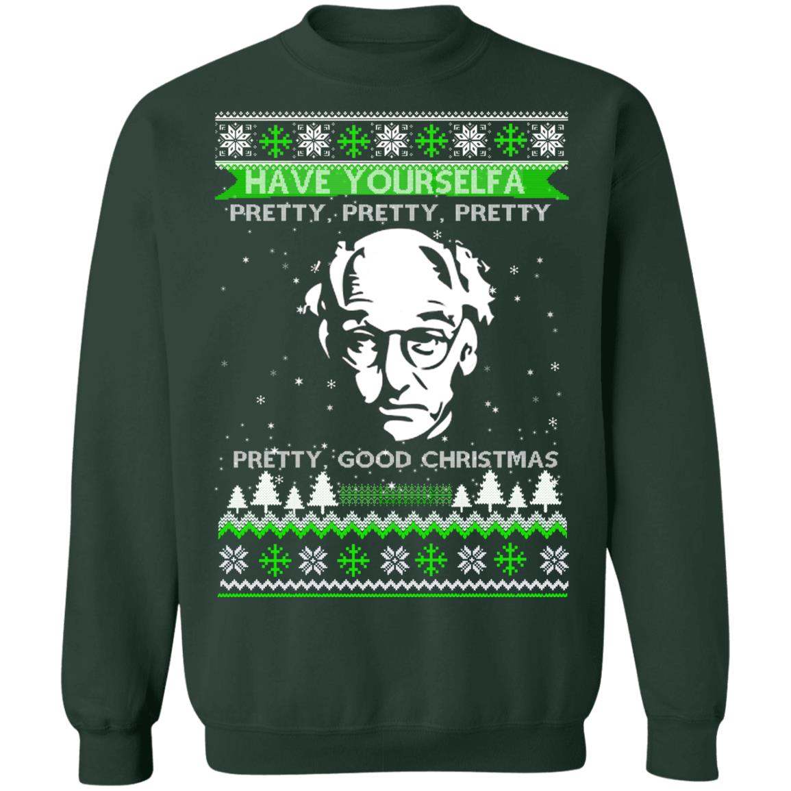 Larry David Have Yourself A Pretty Good Christmas Christmas Sweater Apparel Larry David Have Yourself A Pretty Good Christmas Christmas Sweater Apparel