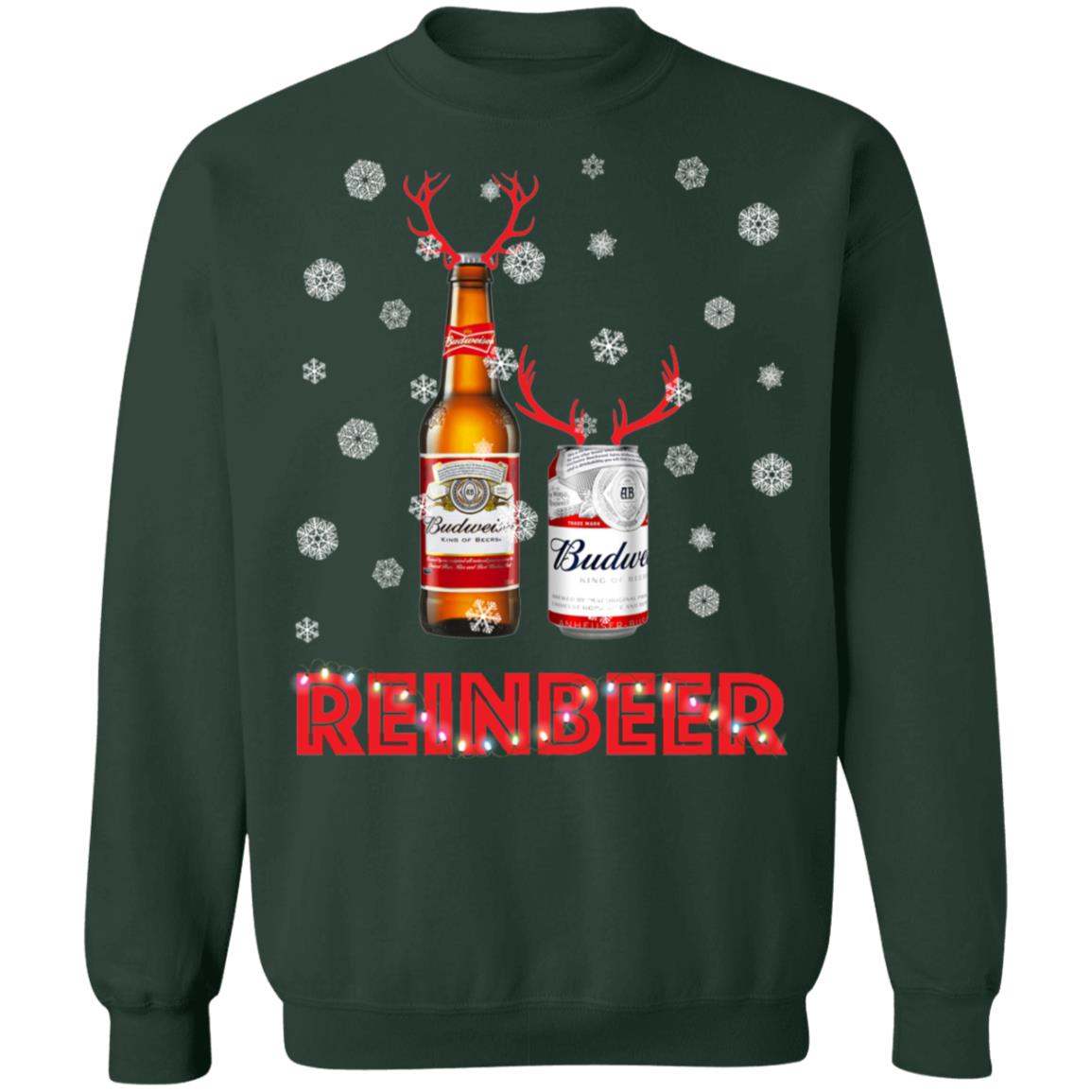 Budweiser Reinbeer Funny Beer Reindeer Christmas Sweater Hoodie Apparel Budweiser Reinbeer Funny Beer Reindeer Christmas Sweater Hoodie Apparel
