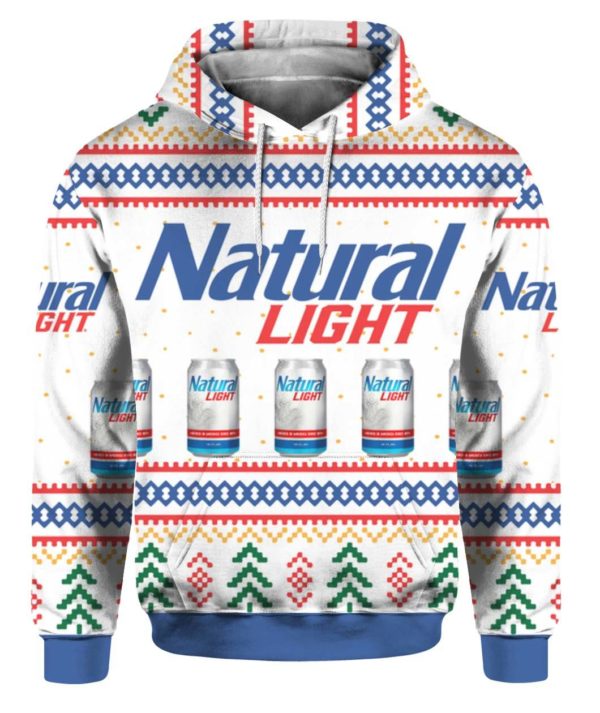 Natural Light Can Beer 3D Print Ugly Christmas Sweater Apparel