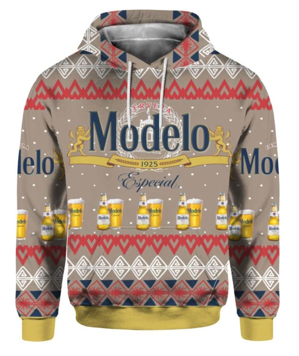 Modelo Especial Beer 3D Print Ugly Christmas Sweater, Hoodie Apparel