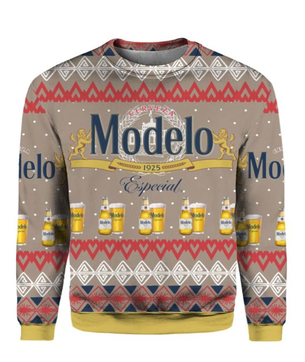 Modelo Especial Beer 3D Print Ugly Christmas Sweater, Hoodie Apparel