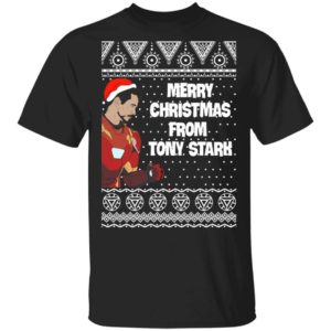 Tony Stark Iron Man Merry Christmas From Tony Stark Avengers Ugly Sweatshirt Apparel