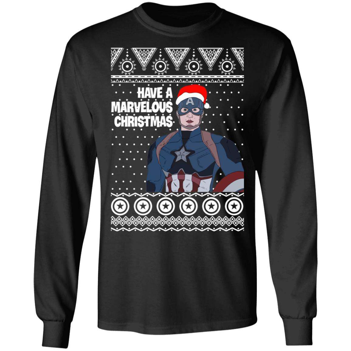 Captain America Have A Marvelous Christmas Avengers Ugly Sweatshirt Apparel Captain America Have A Marvelous Christmas Avengers Ugly Sweatshirt Apparel