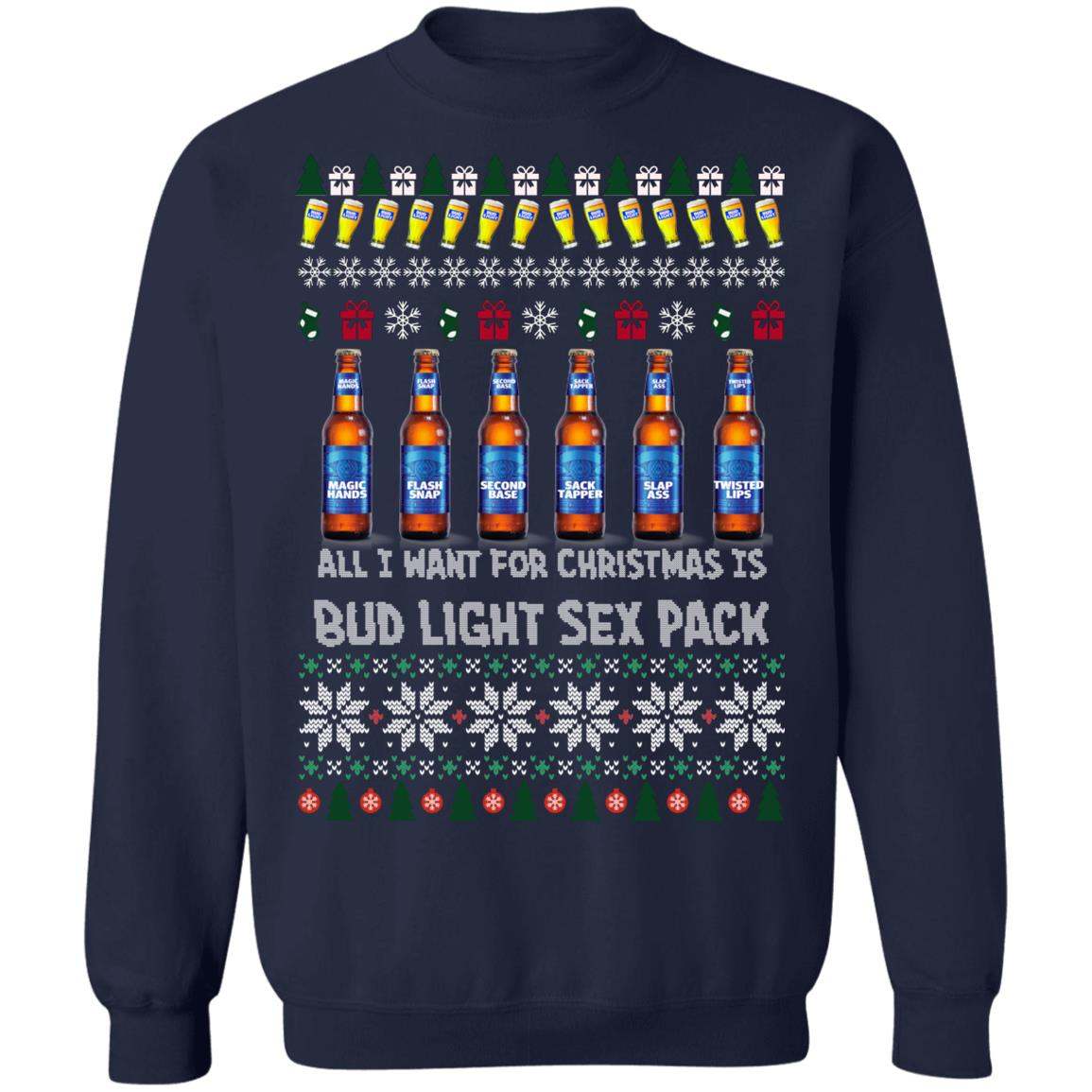 All I Want For Christmas Is Bud Light Sex Pack Ugly Christmas Sweater, Hoodie Apparel All I Want For Christmas Is Bud Light Sex Pack Ugly Christmas Sweater, Hoodie Apparel