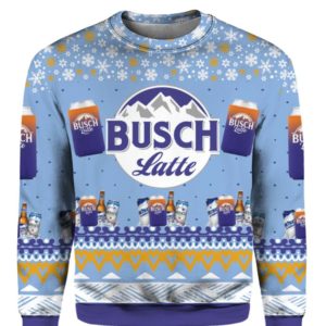 Busch Latte Beer 3D Print Ugly Christmas Sweater Apparel