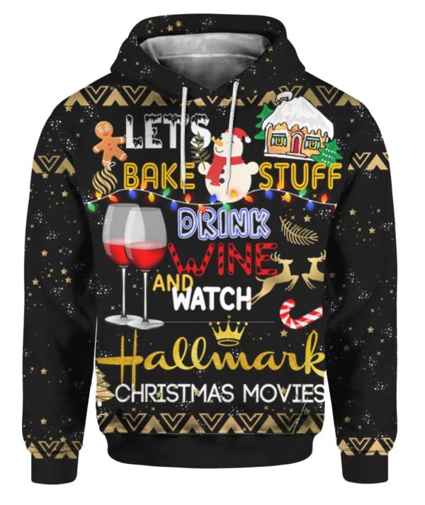 Hallmark Christmas Movies Lets Bake Stuff 3D Christmas Sweater Apparel