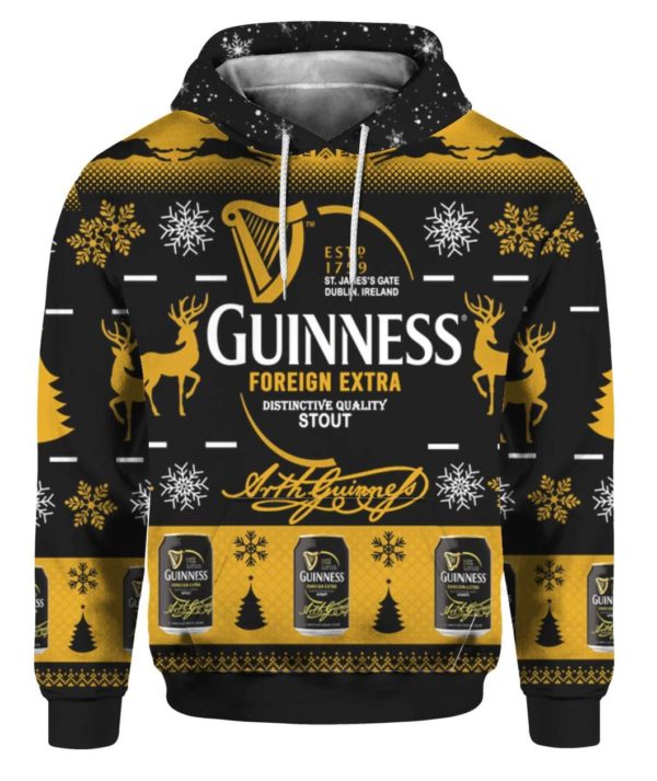 Guinness Stout 3D Print Ugly Christmas Sweater Apparel