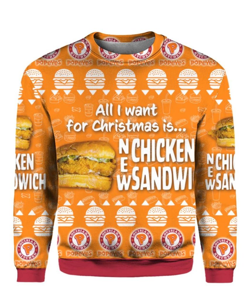 popeyes chicken sweatshirt